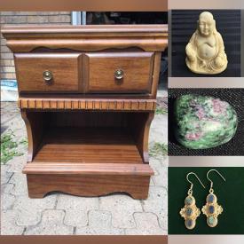 MaxSold Auction: This online auction features Gemstone Pendants, Sterling Silver Earrings, Tumbled Stones, Rough Cut Stones, Jade Rings, Art Glass, Hippopotamus Collection, Wade Figures, Collectible Beanie Babies, Collector Plates, Avon Collector Steins, YA Books, KitchenAid Mixer and much more!